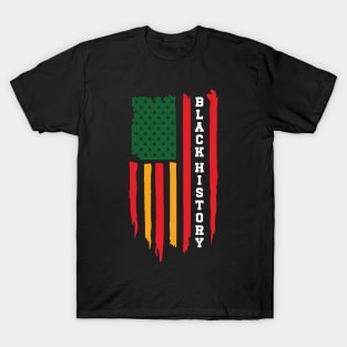 US Flag Black History African American History T-Shirt